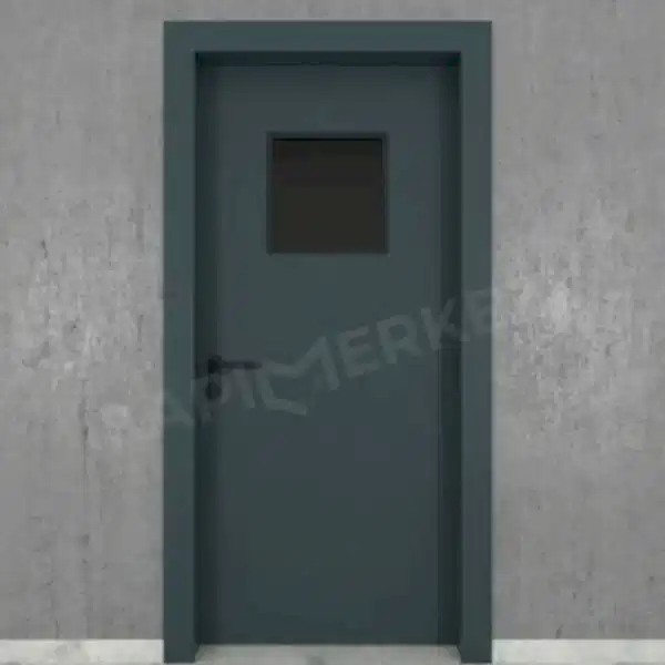 KM603YK Yangın Kapısı Kare Camlı