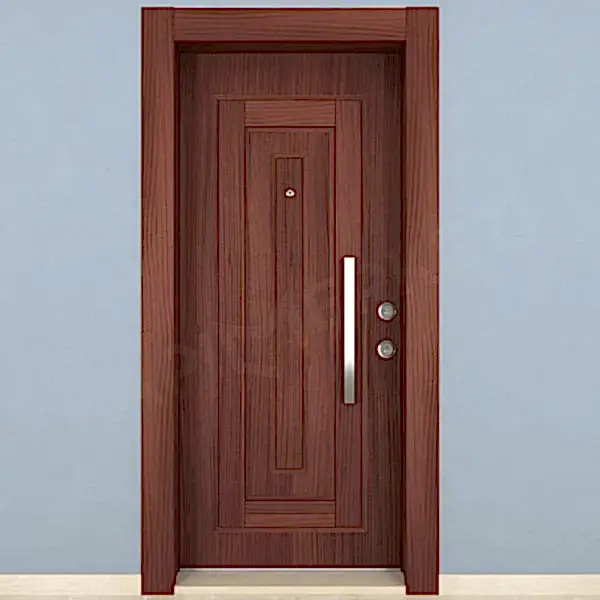 KM201CK Ahşap Maun Kaplama Çelik Kapı