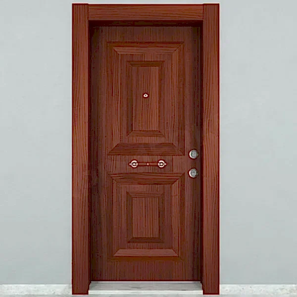 KM202CK Ahşap Maun Kaplama Çelik Kapı