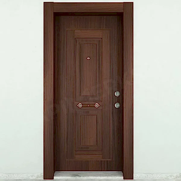 KM203CK Ahşap Maun Kaplama Çelik Kapı