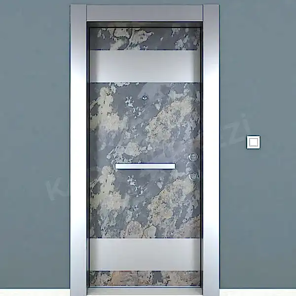 KM215CK Doğal Taş Çelik Kapı