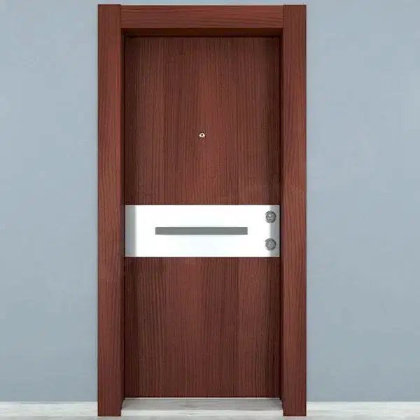 KM303CK Ahşap Maun Kaplama Çelik Kapı