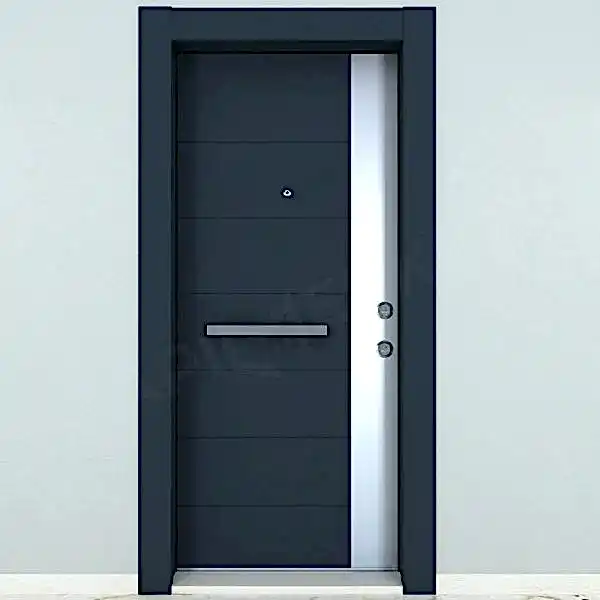 KM304CK Ahşap Antrasit Gri Lake Çelik Kapı