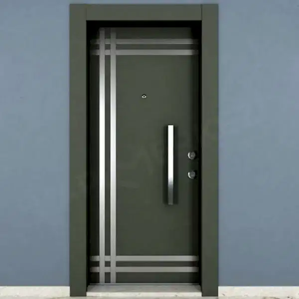 KM312CK Ahşap Lake Çelik Kapı