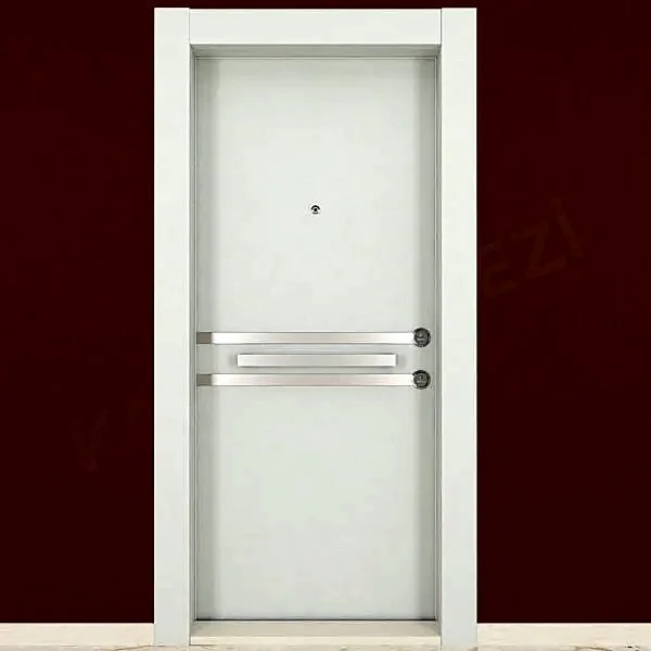 KM314CK Ahşap Beyaz Lake Çelik Kapı