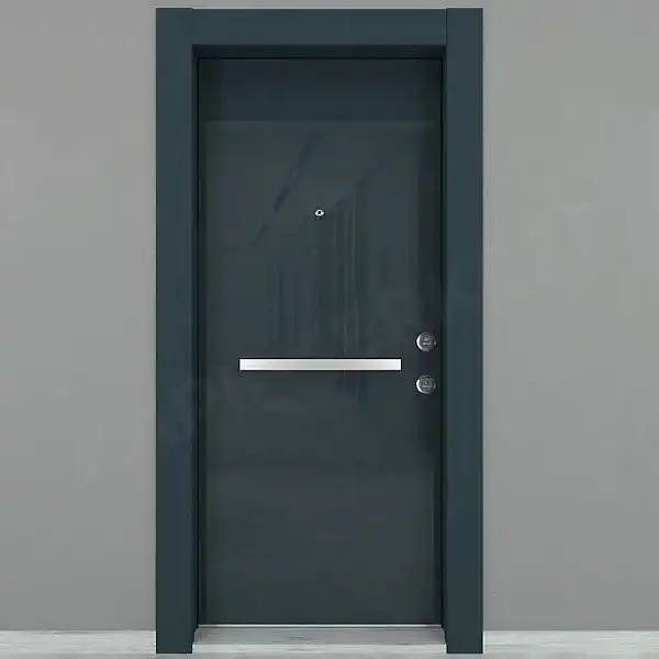 KM315CK Antrasit Gri Cam Çelik Kapı