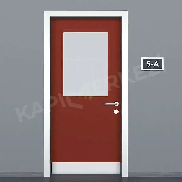 KM803OK Model Alüminyum Kasa Laminat Kapı, Okul Kapısı, Sınıf Kapısı, Hastane Kapısı