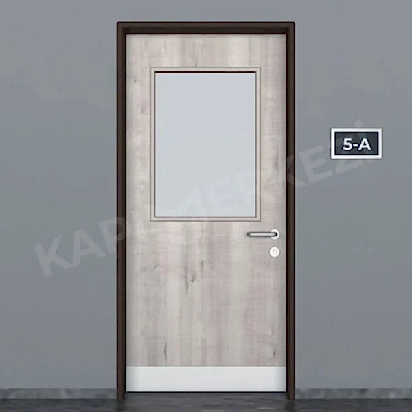 KM812OK Model Alüminyum Kasa Laminat Kapı, Okul Kapısı, Sınıf Kapısı, Hastane Kapısı
